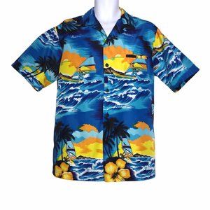 Kalena Fashions of Hawaii Bright Colorful Shirt L